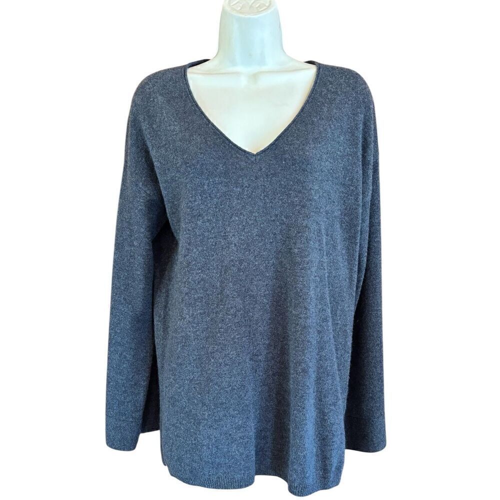 Nordstrom 100% Cashmere Pullover Belle Sleeve V Neck Sweater NWT Size XS